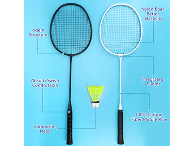 12 Pack Badminton Rackets Set Including Rackets