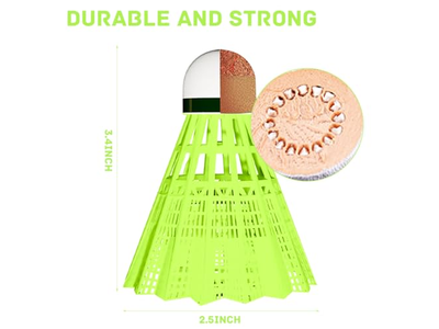 Badminton shuttlecocks Birdies 6 Pcs Plastic Nylon Badminton Birdie Ball Set