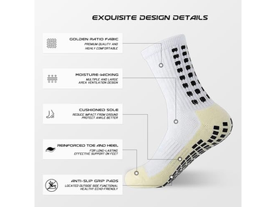 Soccer Socks Anti Slip Non Slip Men's Athletic Socks